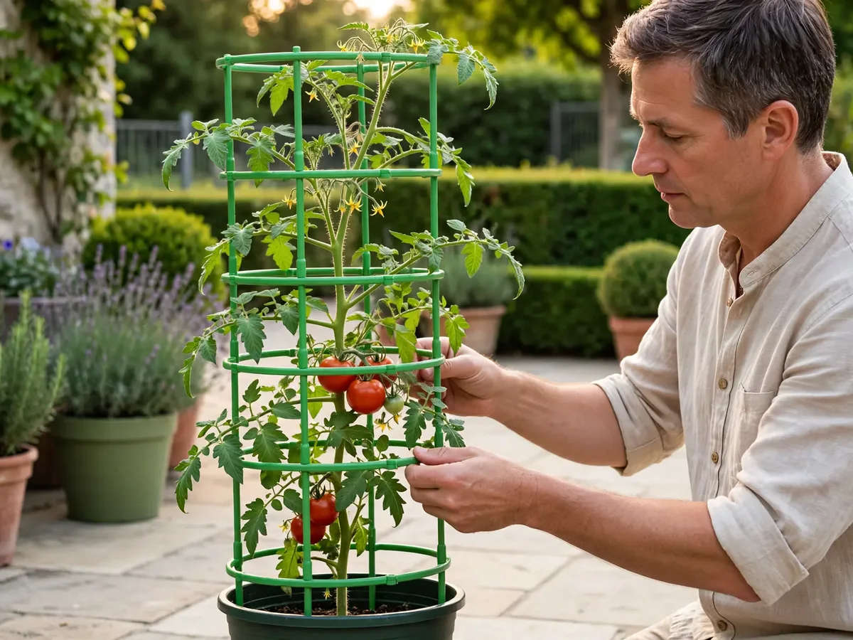 Détail de la jonction entre deux demi-cercles de plastique vert