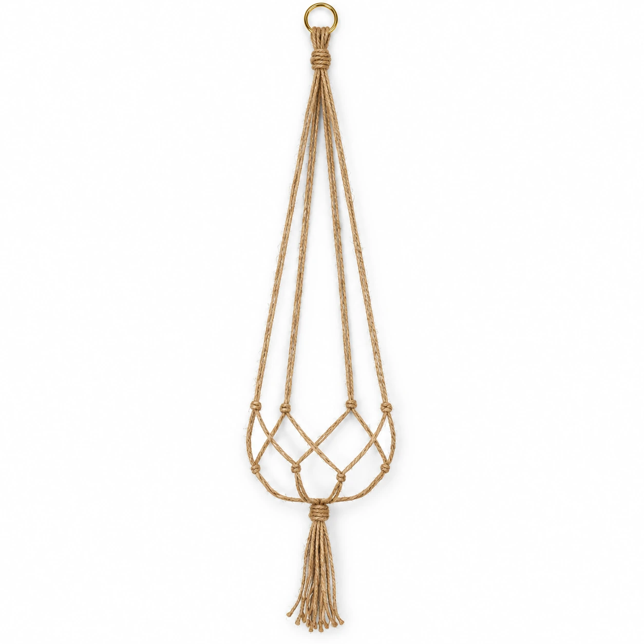 Suspension en jute sur fond blanc, modèle 60 cm