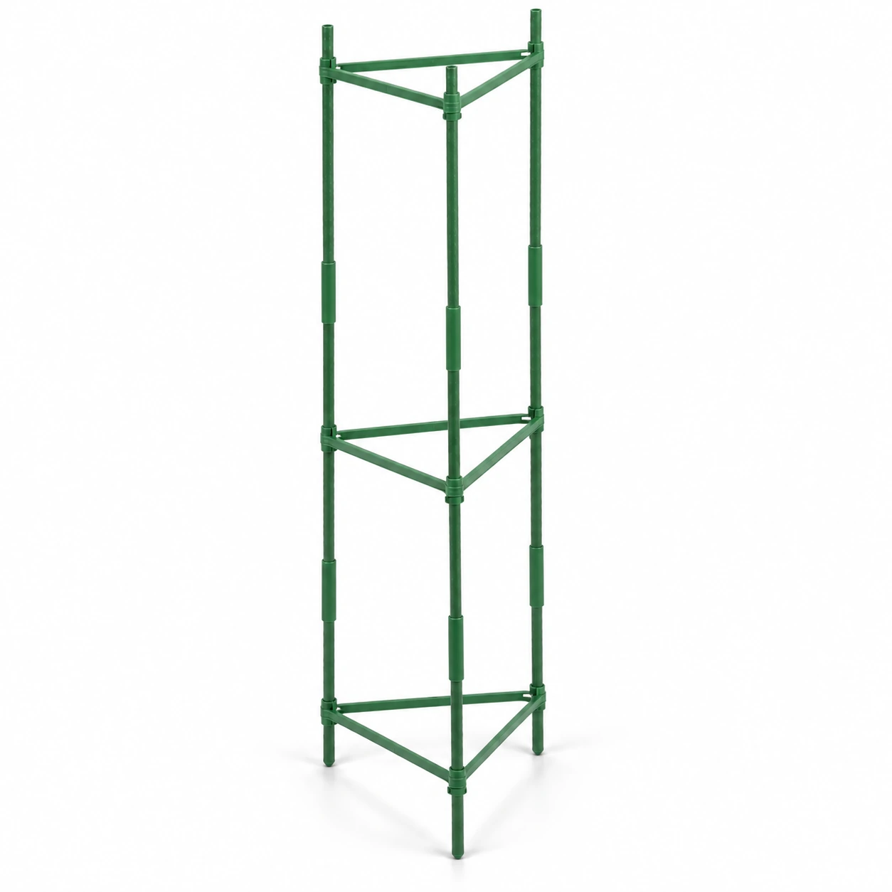 Tour triangulaire verte sur fond blanc
